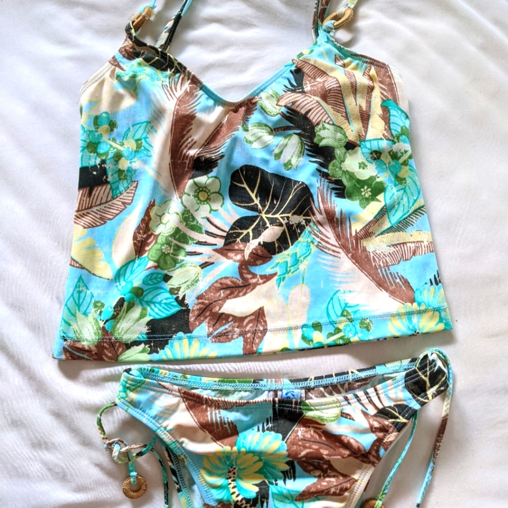 Tropical two piece Tankini bathing suit  (bought in Cozumel)